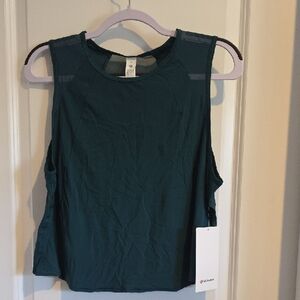 lululemon athletica Storm Teal Tank Top Sculpt Cropped 12 NWT
